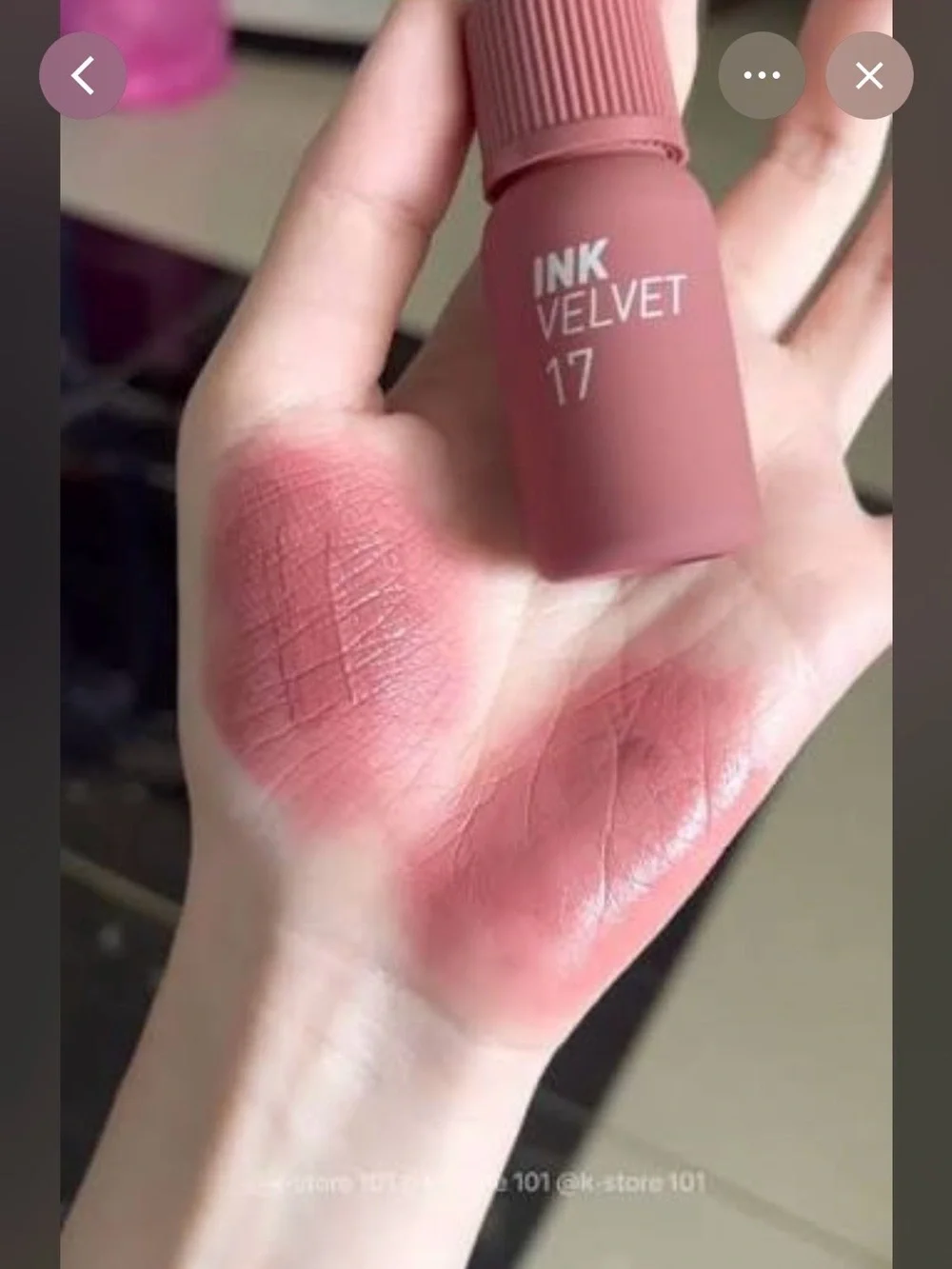 Peripera Ink Velvet 17 Rosy Nude Liquid Lip Tint - Dusty Rose